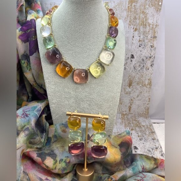 Fresh Spring Colors Necklace and Pierced earrings - Picture 4 of 4
